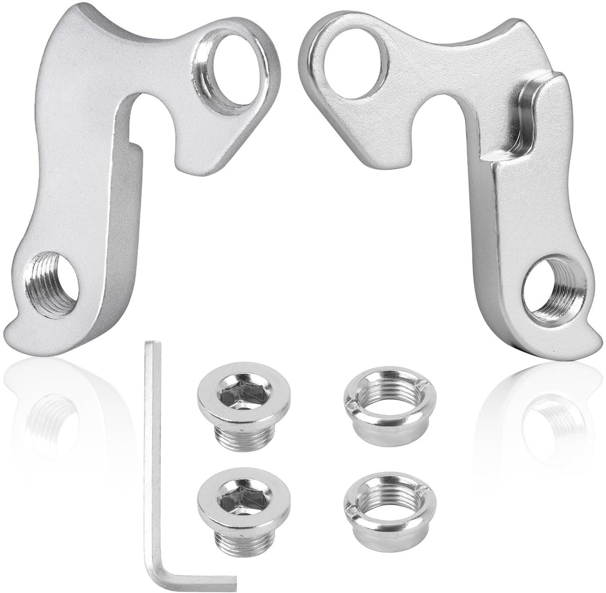 VLEMICO- Achterderailleur Hanger - 2 Stuks - Aluminium Legering - Hoogwaardige Kwaliteit - Inclusief Moeren/Inbussleutel - Slijtvast en Duurzaam - Derailleurhanger