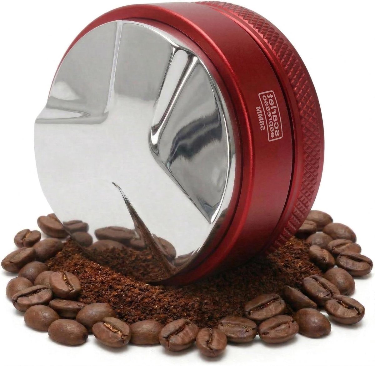 Koffie Distributeur - Barista Gereedschap - Gelijkmatige Verdeling - Instelbare Diepte - 58 mm - Zilver