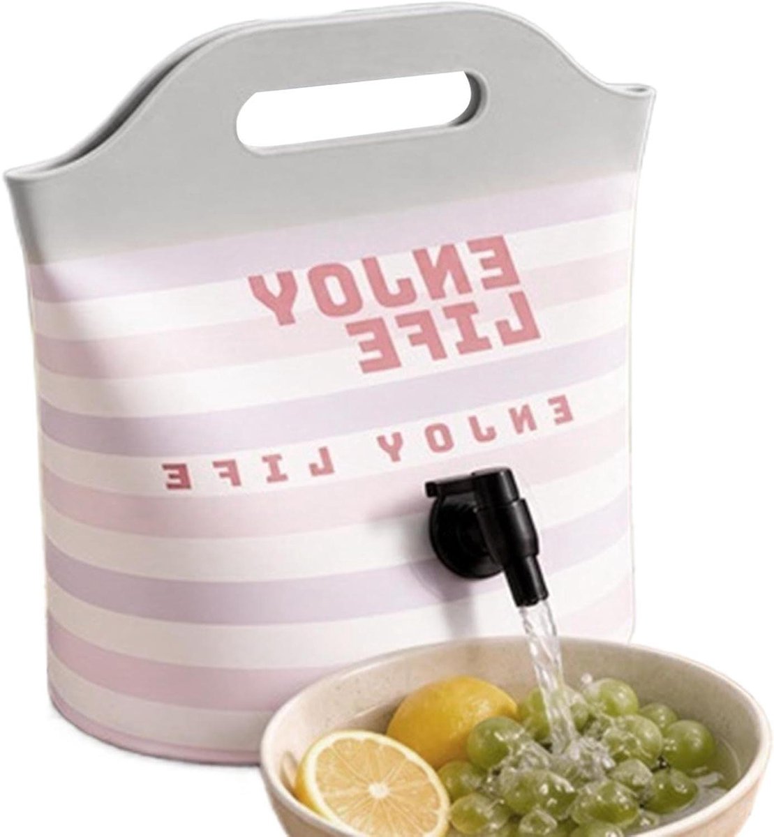 Waterzak met kraan - Opvouwbare watercontainer - Kamperen en reizen - Lekvrij en compact - 10 Liter - Paars