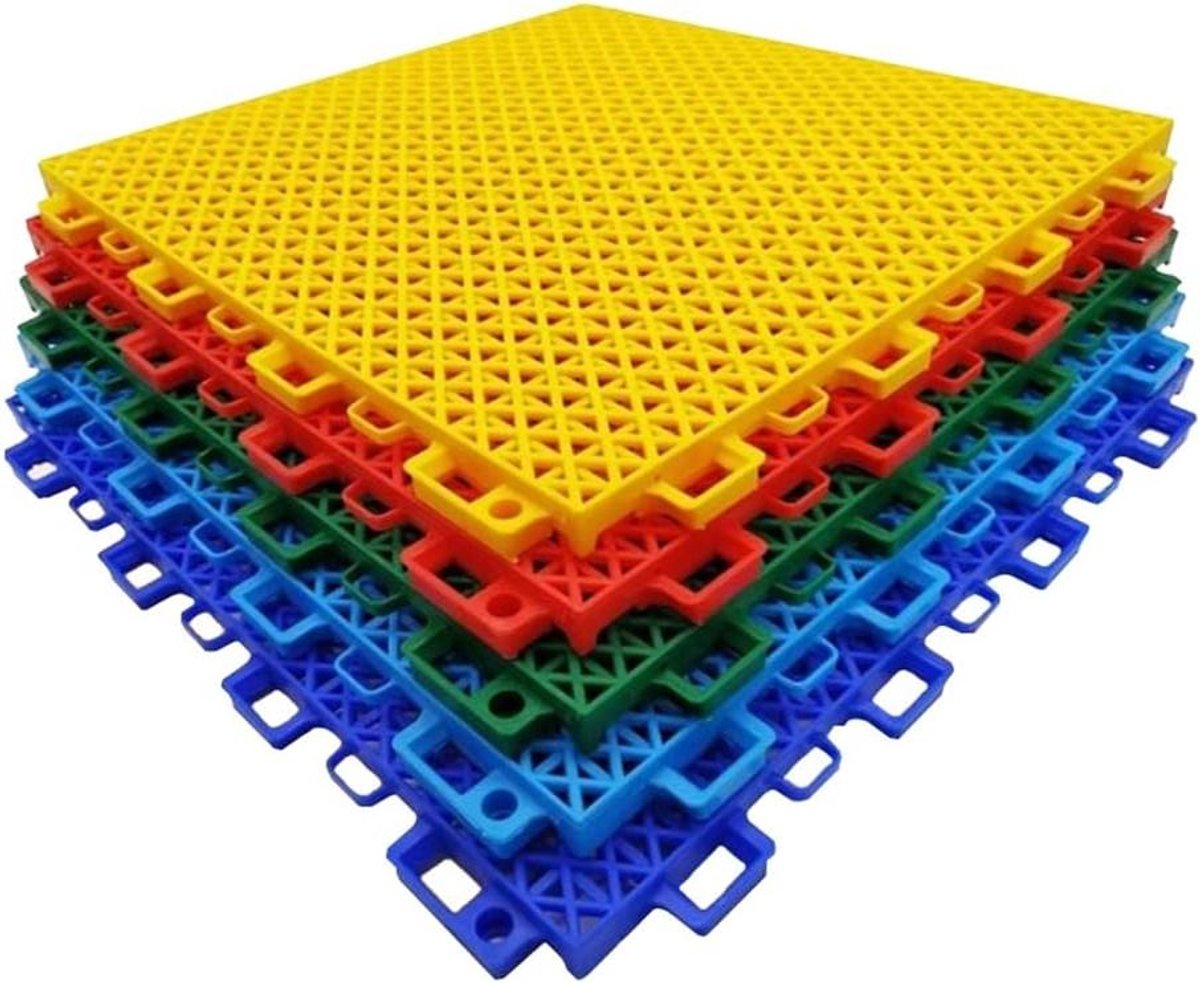 Modulaire Vloertegels - Sportvloer Puzzel - Baan Aanleggen - Snel Gemonteerd - 30.5 cm - Rood