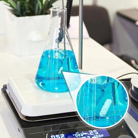 Set van 6 Magnetische Roerstaafjes voor Laboratorium - PTFE Roerstaafjes voor Mengtoepassingen en Experimentele Analyse — afbeelding 4