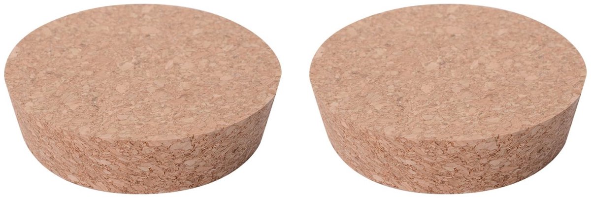 Dailygoods- Kurken Taps Toelopend - 2 Stuks - Natuurlijke Kurk - Vervangende Stoppen - Voor Wijnfles - Afmetingen 91 x 85 x 20 mm - Flesstopper