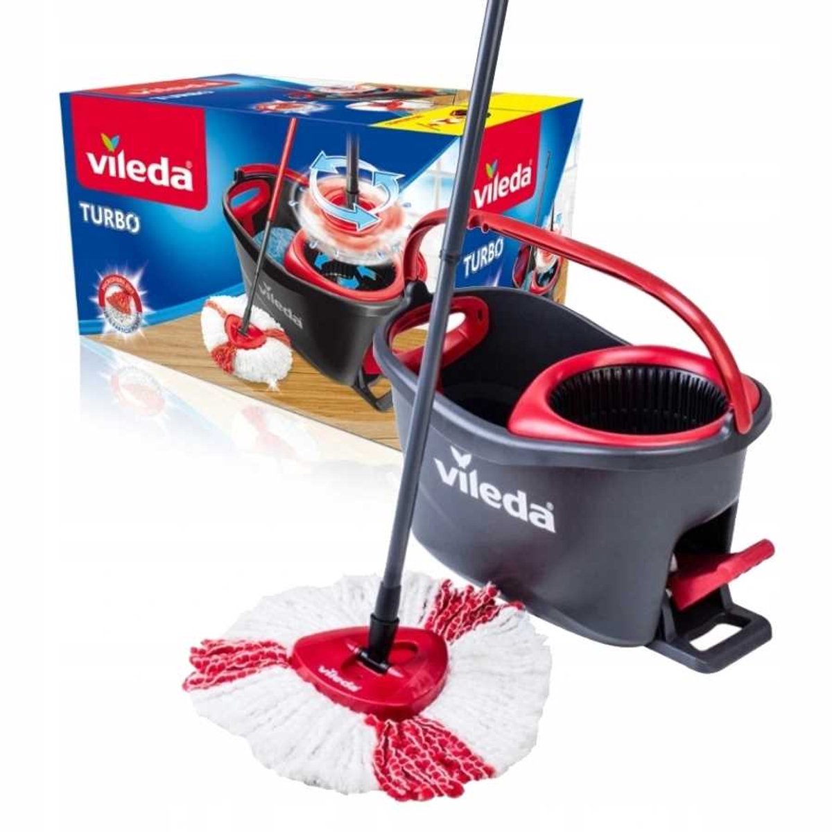 Vileda TURBO Draadloze Dweilset met Emmer - Efficiënt Schoonmaken