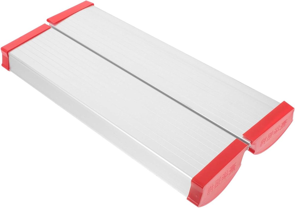 Ladder Top Deksel - Werkplatform Ladder - Veilig Werken - Antislip Oppervlak - 36 x 8.7 cm - Zilver