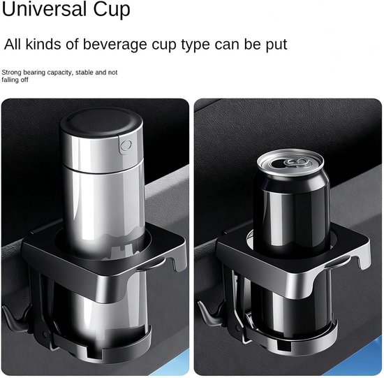 Auto Bidonhouder - Drinkstandaard Auto - Veilig Dranken Vervoeren - Antislip Multifunctioneel - 12.2 x 11.1 cm - Zwart — afbeelding 5