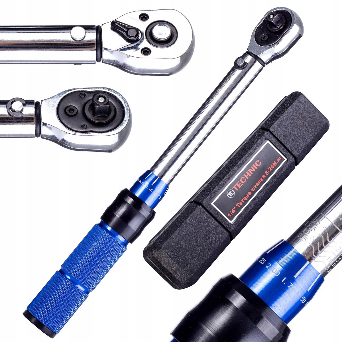 Momentsleutel 1/4" 5-25 Nm TC Technic met vergrendeling