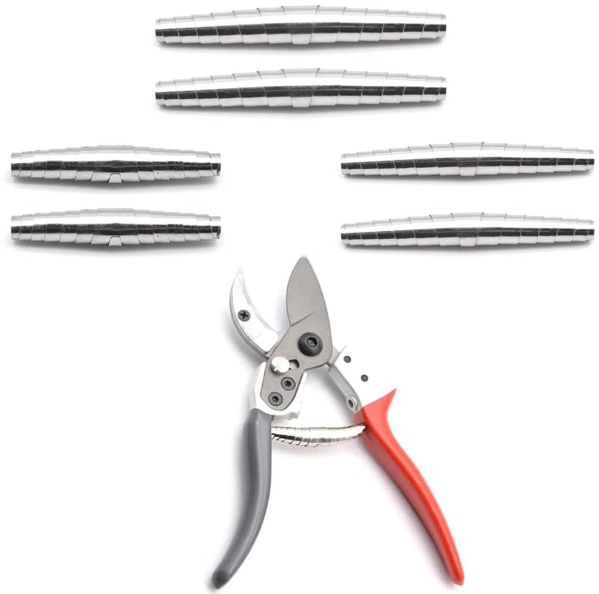 JHUBERS- Snoeischaar Veer Set - 6 Stuks - Reserveveren 6/7/8 cm - Geschikt voor Bonsai en Snoeien - Stalen Spiral Design - Optimale Grip
