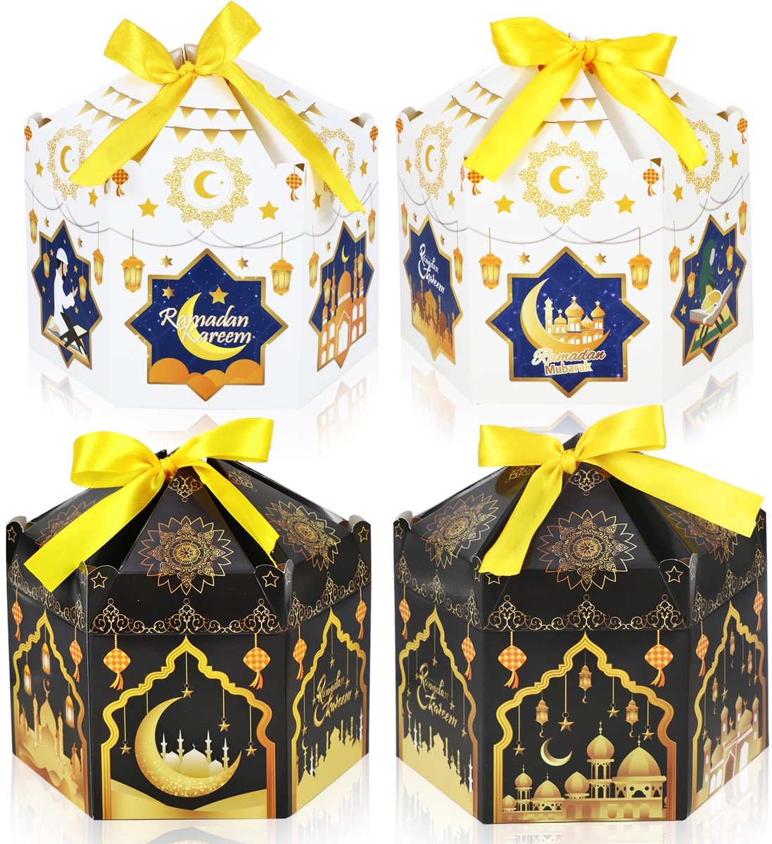 JHUBERS - Ramadan Mubarak Cadeaudozen - 12-delige set - Perfect voor snoep en geschenken - Ideaal voor Eid en Ramadan decoraties - Schattige ontwer...
