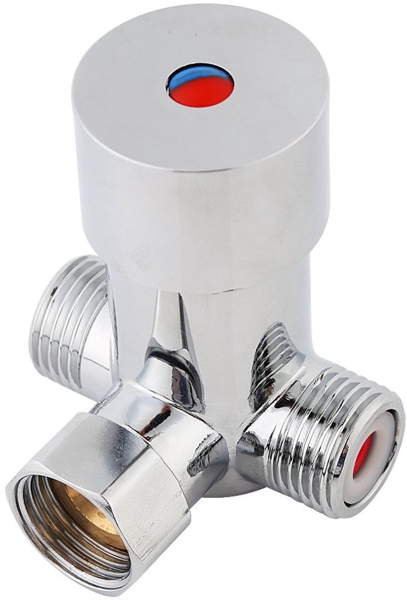 ZEYNOMAX- Mengkraan Thermostaat - Mengkraan Voor Warm/Koud Water - Messing - Wandmontage - Automatische Kraan - Schokbestendig - Thermostaatkraan
