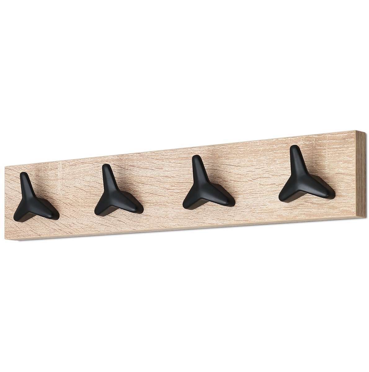 Wandkapstok Sonoma Oak met 4 Haken - Zelfmontage