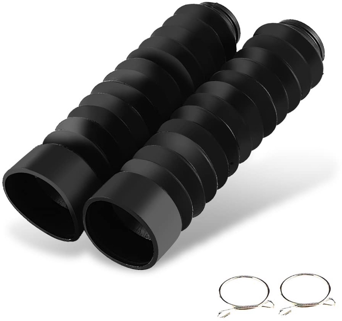 JHUBERS- Voorvorkbescherming Schokbestendig - Rubber Vorklaarzen - Universele Gatafdekking - 2 Stuks - 205 x 42 mm - Duurzaam en Praktisch Design - Vorkhoezen