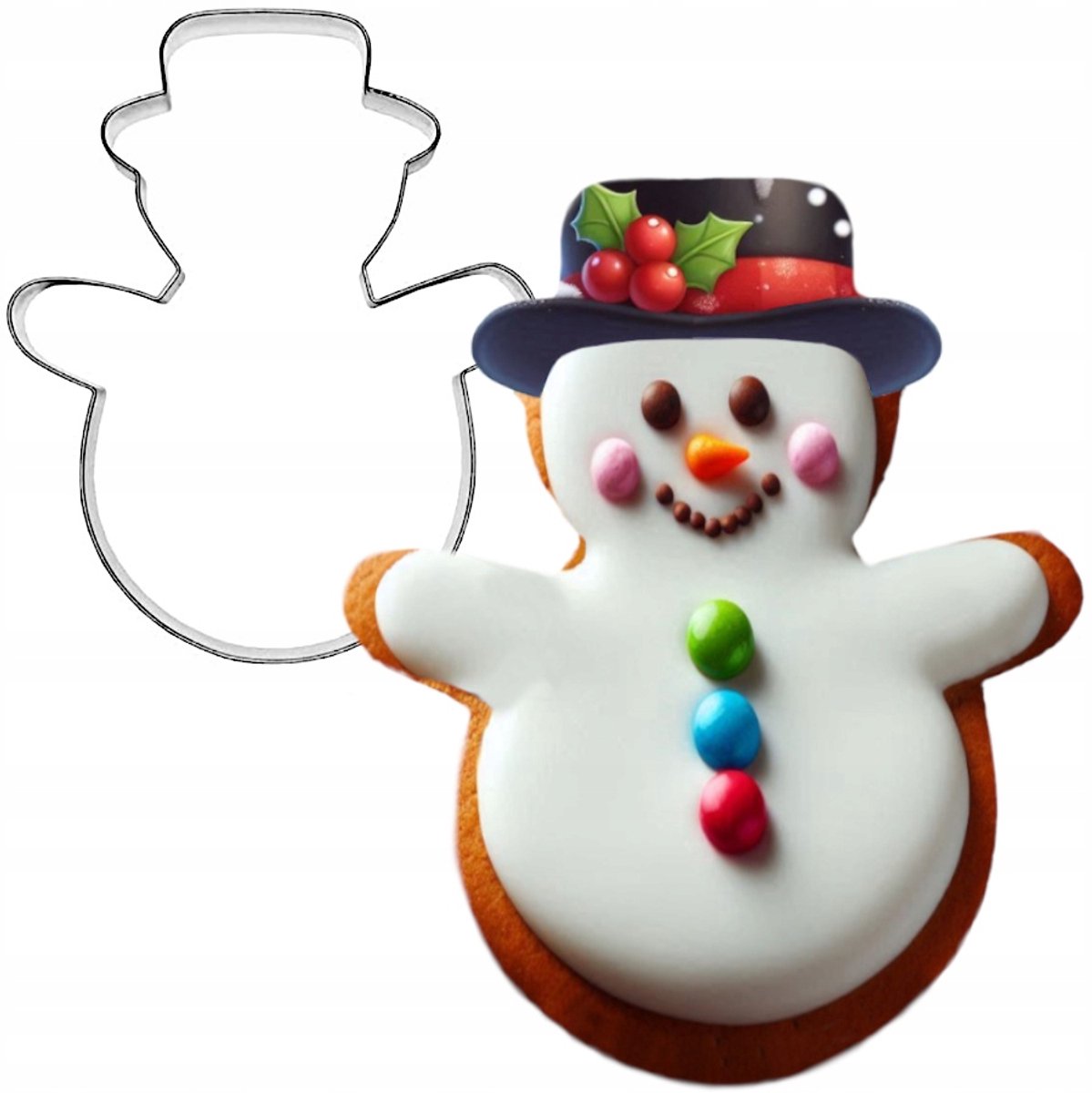 Grote Kerstman Koekjesvorm 11,5 cm - Metaal
