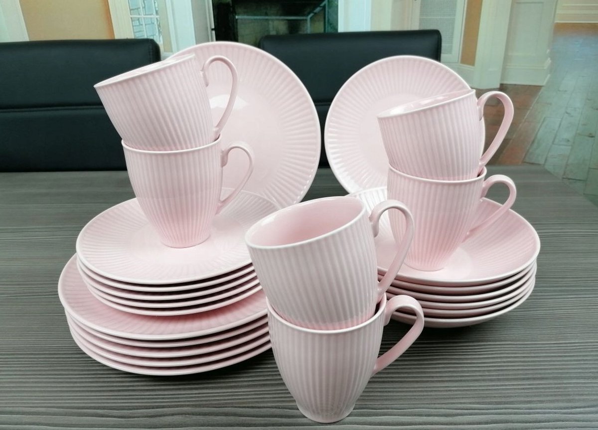 Chodzież Dalia GL05 Roze Servies 24-delig voor 6 Personen