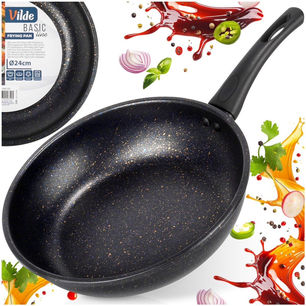 Granitowa koenpan anti-aanbak 24 cm - Basic Line