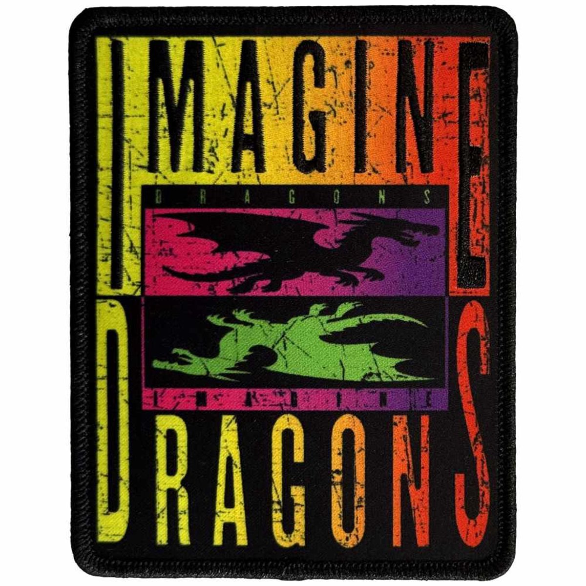 Imagine Dragons - Double Dragons Patch - Zwart/Multicolours