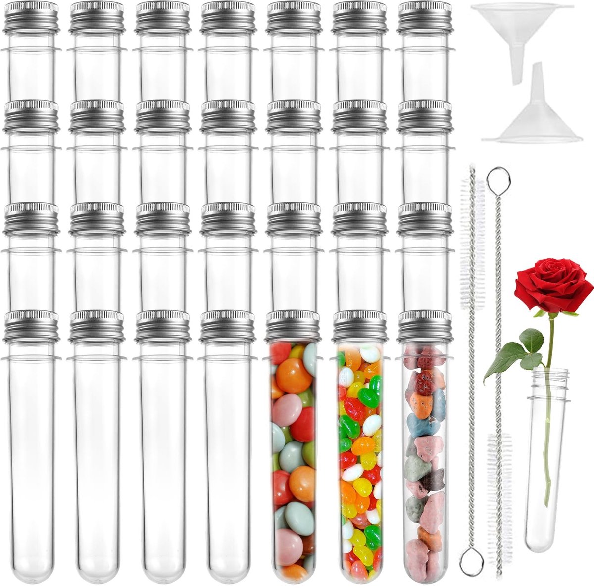 Allecto - Reageerbuis - Kunststof reageerbuisjes - 50 stuks - 45 ml