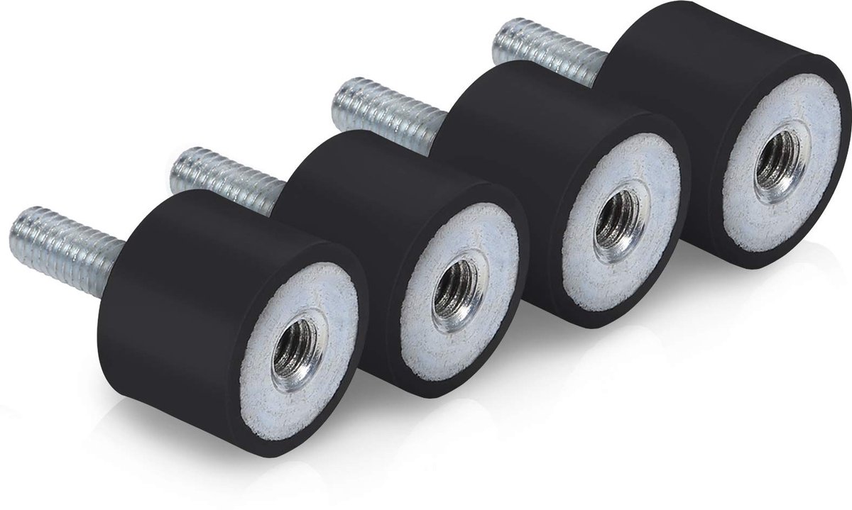 ONF3 - Rubberen Schokdempersteunen - Antivibratie Isolator - Set van 4 - Geschikt voor Luchtcompressoren en Waterpompen - Geluidscontrole - Idea...