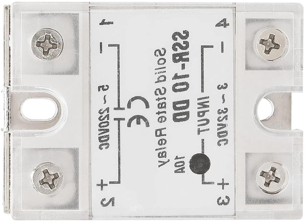 Solid State Relay - DC Component - Automatische Controle - Lange Levensduur - 10 Ampere - Grijs