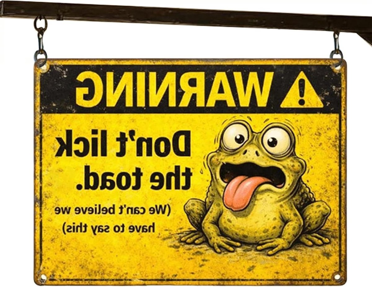 Tuinbord Grappig - Decoratie Bord - Tuin Aankleden - Weerbestendig Materiaal - 12.5 x 18.5 cm - Meerdere Kleuren