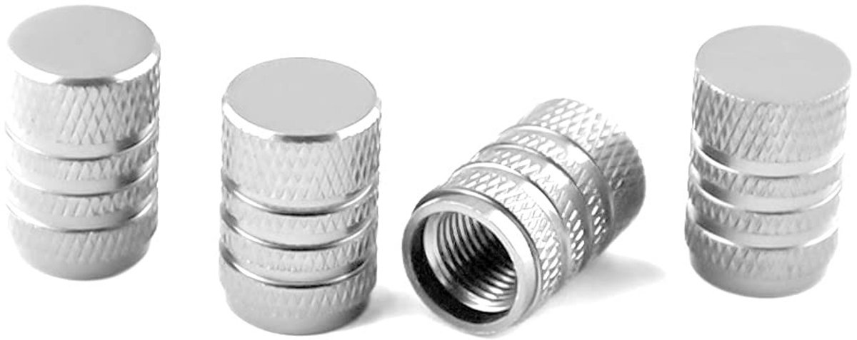 Dailygoods- Ventieldop Aluminium - Ventieldoppen Auto - Ventieldoppen voor Autobanden - Lichtgewicht - Duurzaam - Eenvoudig te Installeren - Lengte 16,5 mm - Bandenventieldop