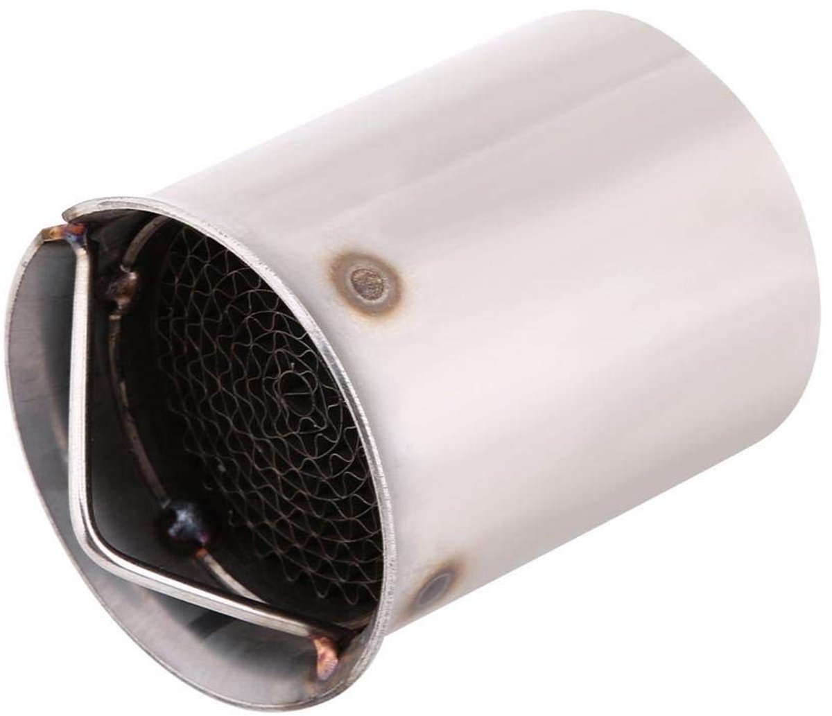 Dailygoods- Uitlaat Universeel 51 mm - Geluiddemper DB Killer - Roestvrij Staal - Duurzaam - Eenvoudige Installatie - Vijf Maten Beschikbaar - Demper