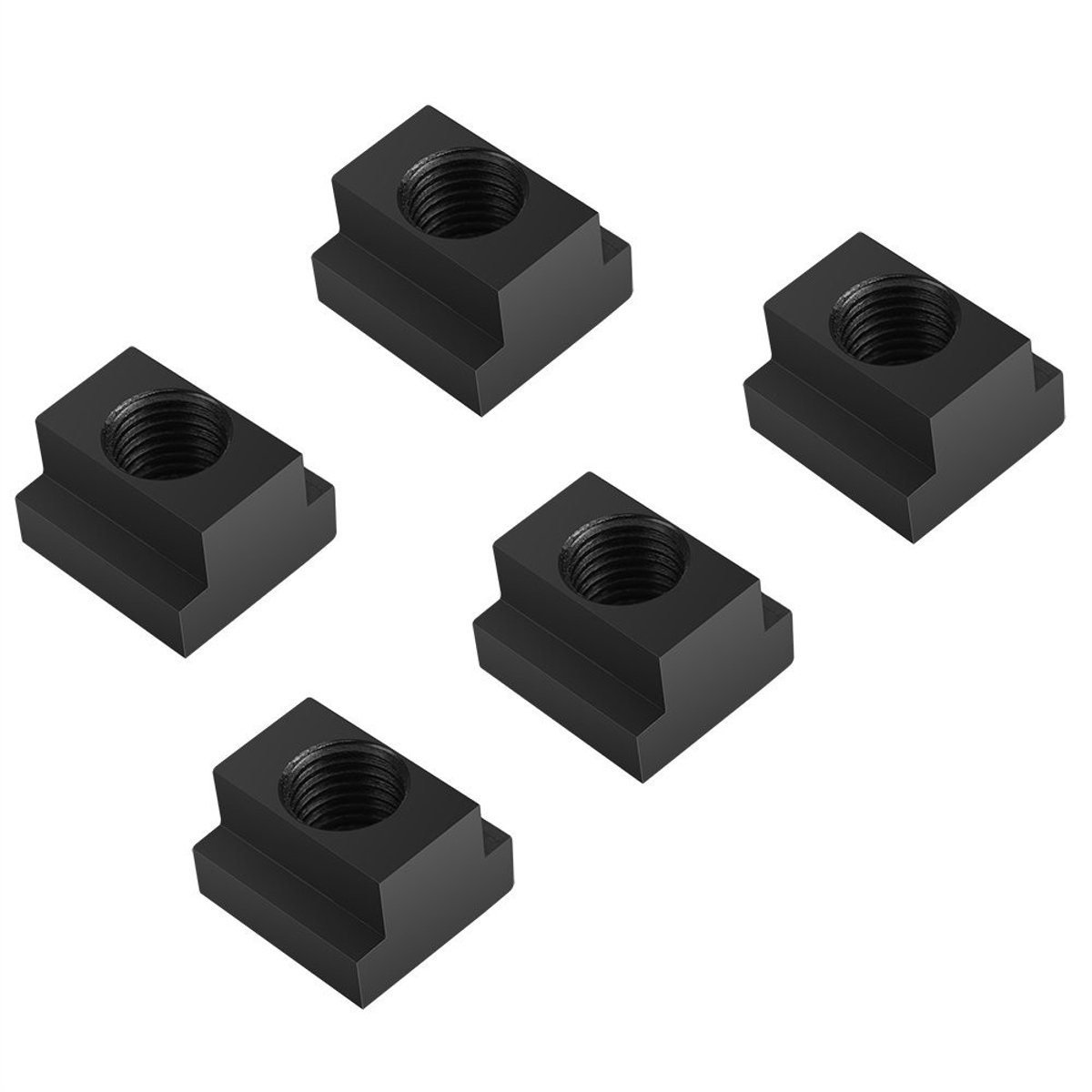 Dailygoods- Sleufmoeren M14 - Geoxideerd Zwart Staal - T-Sleuf - Bevestigingsmiddelen - Vrachtwagenplatformrails - Hoge Hardheid - Duurzaam in Gebruik