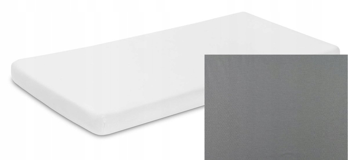 Jersey ledikantlaken met elastiek 120x60 cm - Grijs