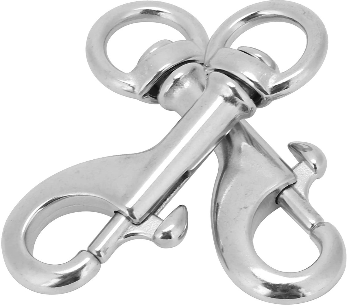 Dailygoods- Karabijnhaak 68MM - RVS - Zwenkhaak - Antiroest - Multifunctioneel - 360 Graden Rotatie - Eenvoudig met Één Hand te Gebruiken - Haak