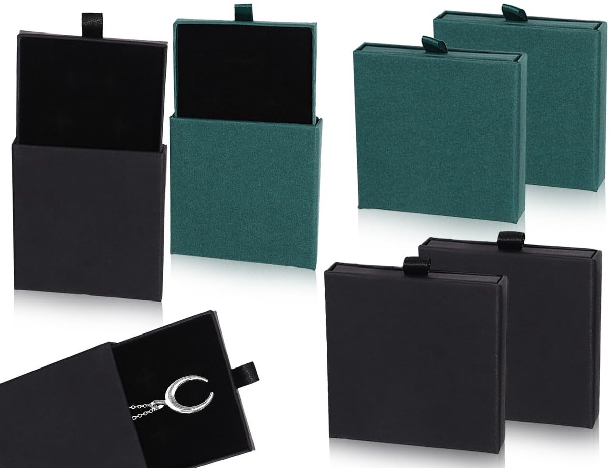 Dailygoods- Sieradenbox Set van 4 - Sieradendoosjes - Sieradenorganizer - Geschenkdoos - Cadeaudoos met deksel - Hoogwaardig materiaal