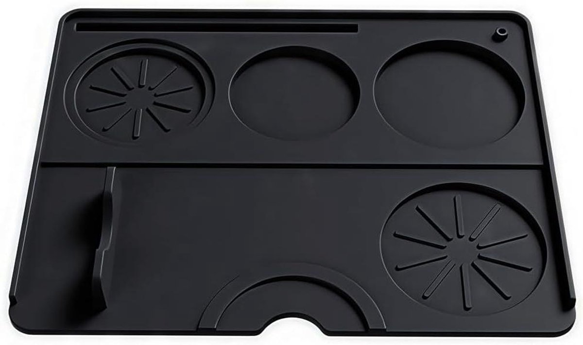 Espresso Tamper Mat Koffie Aanstamp Mat Koffie Bereiden Ruim Siliconen Ontwerp 24 x 19 cm Zwart