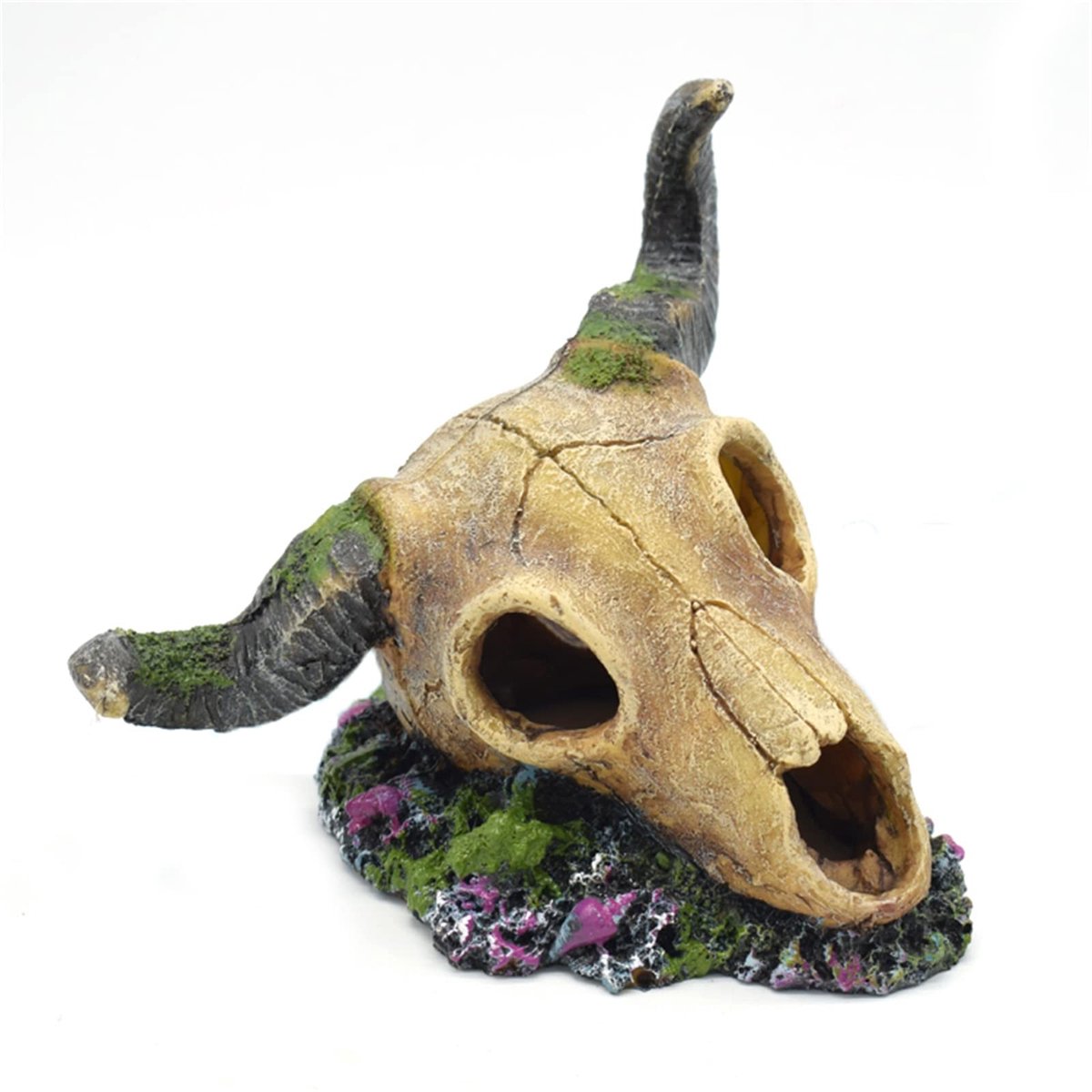 BRENZOOS- Aquariumdecoratie Realistisch Ornament - Grotten/Huis - Garnalen Huis - Simulatie Schapen Hoofd - Milieuvriendelijk - Niet Giftig - Aquariumornament