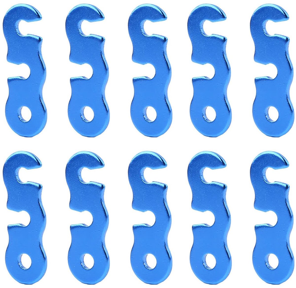 JHUBERS- Schnurspanner Aluminium - Tent Touw Accessoire - Drie Ogen - Lichtgewicht - Duurzaam - Voor Kabeldiameter 3-9 mm - Touwspanner