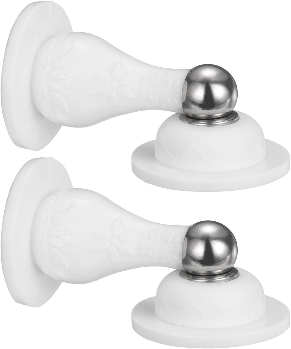 Magnetische Deurstopper - Deurhouder - Huis Beschermen - Zachte Siliconen Kop - 90 x 52 mm - Wit