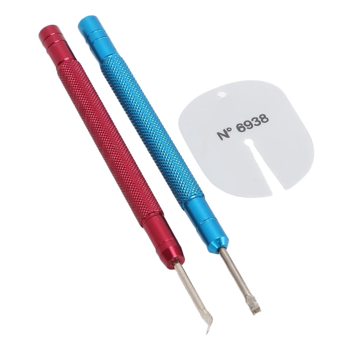 Dailygoods- Horlogedial Verwijderaar Set - 2 Stuks - Roestvrij Staal - Antislip Handvat - Ideaal voor Horloge Reparatie - Duurzaam en Kleurvol - Horloge Reparatieset