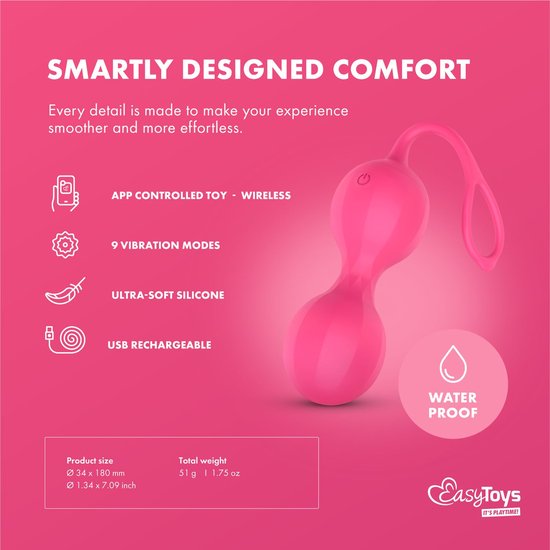 EasyConnect - Boules de Kegel vibrantes Stella contrôlées par application