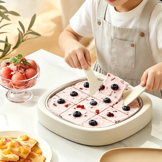 Ijsmachine - Dessertmaker - Desserts Maken - Zonder Elektriciteit - 22.7 cm - Geel — afbeelding 5