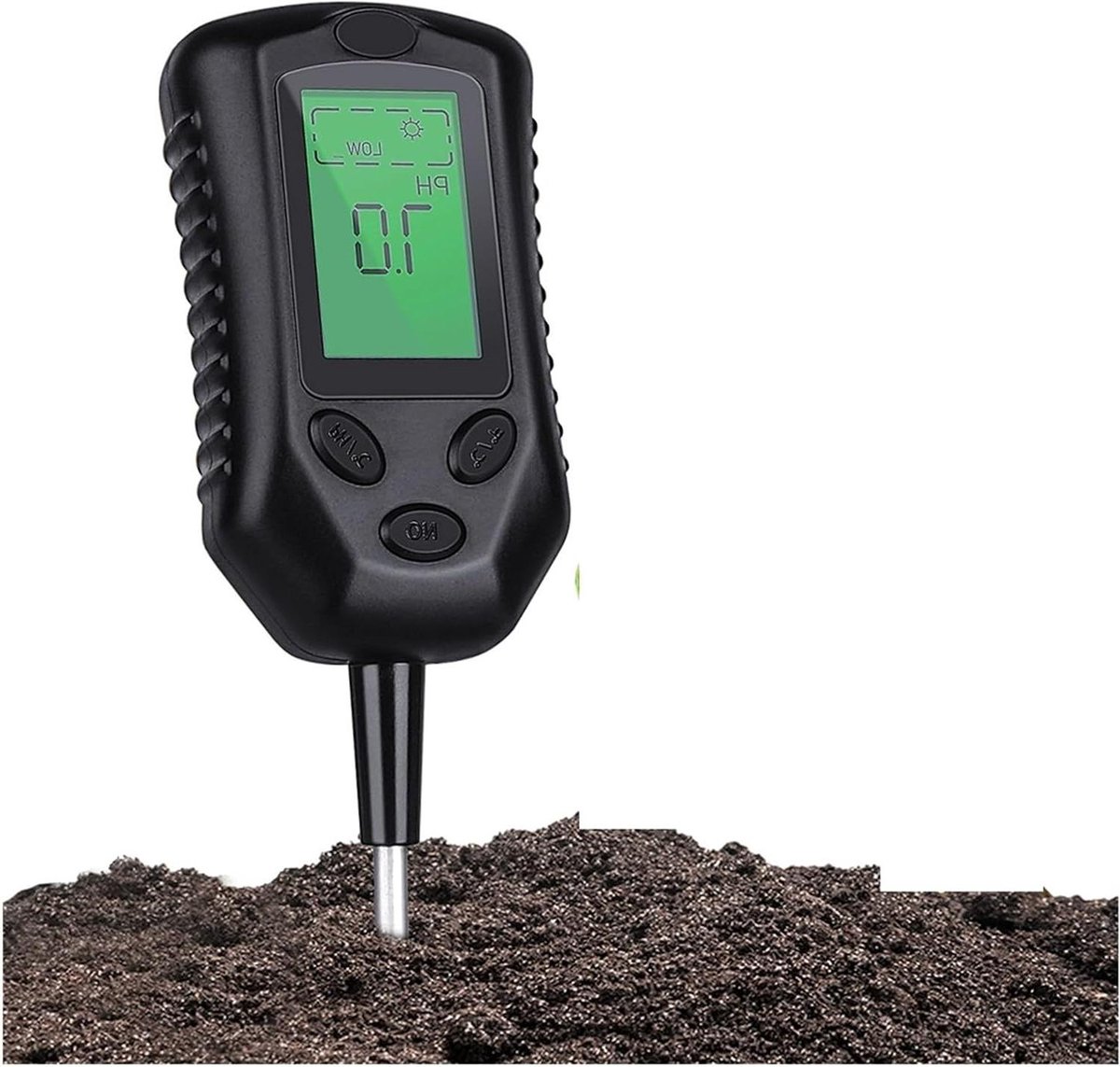 Vochtmeter Bodem - PH Sensor - Planten Verzorgen - 4-in-1 Meting - 20.5 cm Sonde - Zwart