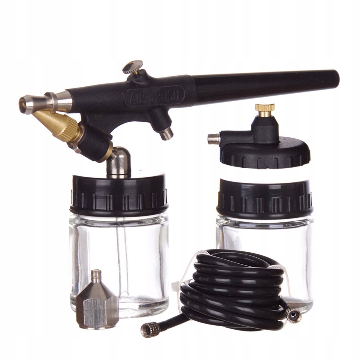 Aerograaf Modelbouw met 2 Tanks & Slang - 0,8mm Naald