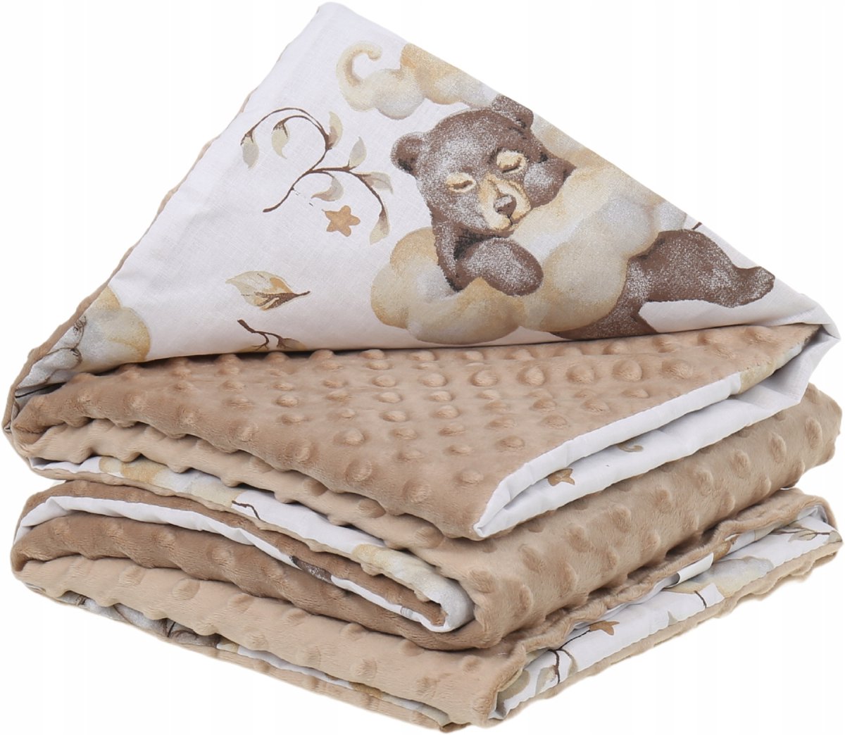 Babymam Dubbelzijdig Babydekentje Minky Katoen 75x100cm Beige Nijntjes