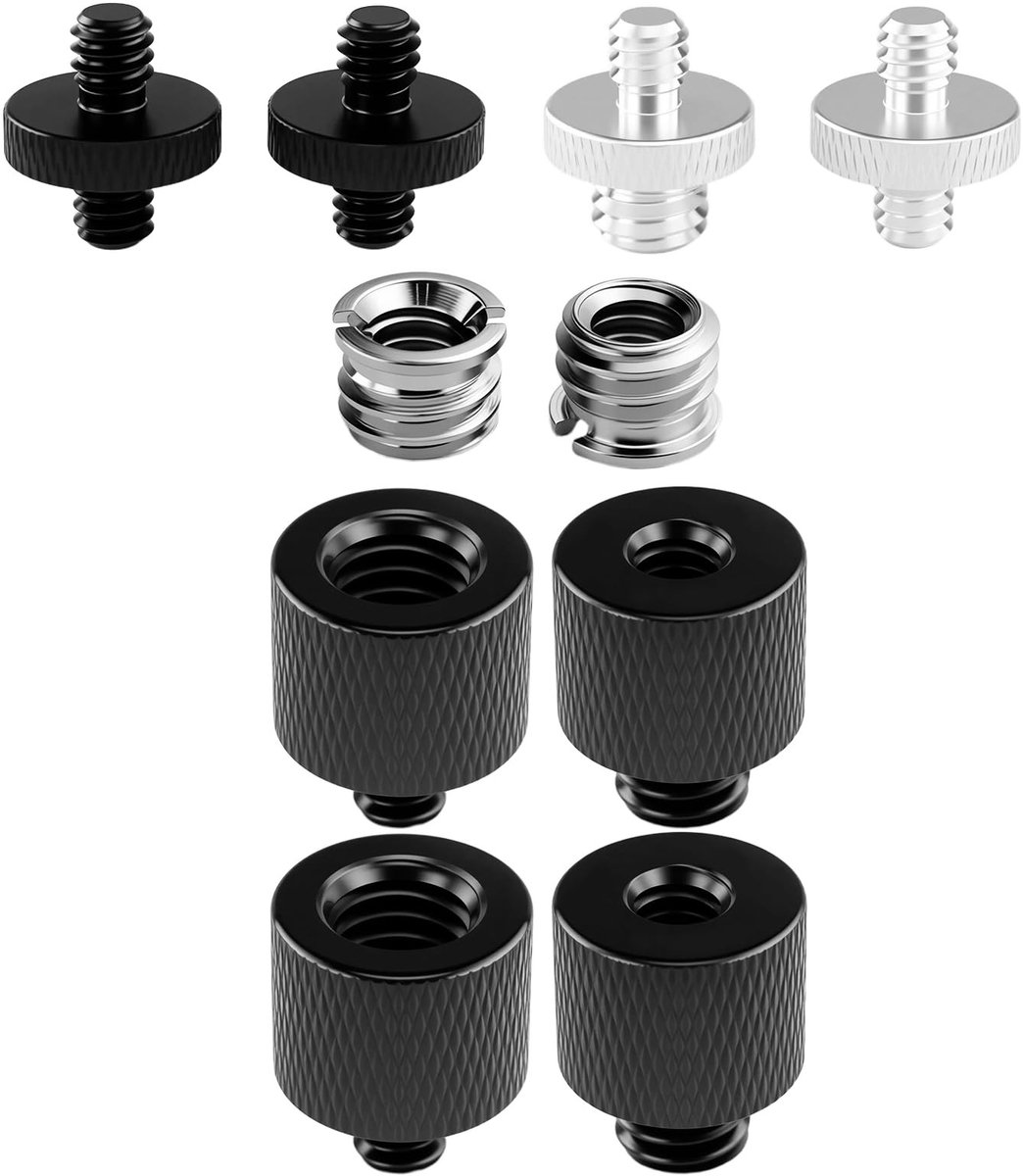 Dailygoods - 10 Stuks Micro-Schroefadapter 1/4 Inch naar 3/8 Inch voor Statief