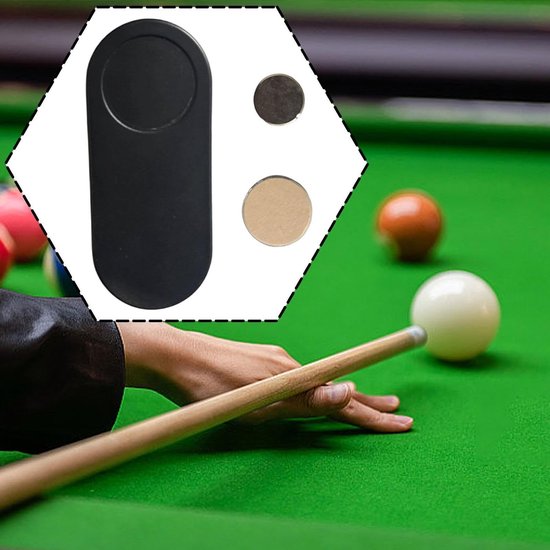 Biljartkrijthouder - Krijtclip - Spel Verbeteren - Draagbaar met riemclip - Compact Ontwerp - Zwart — afbeelding 2