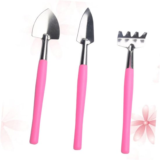 Tuingereedschap Set - Mini Schep Hark - Bloemen Planten - Ijzeren Constructie - 75 g - Roze van Tuingereedschap. — afbeelding 5