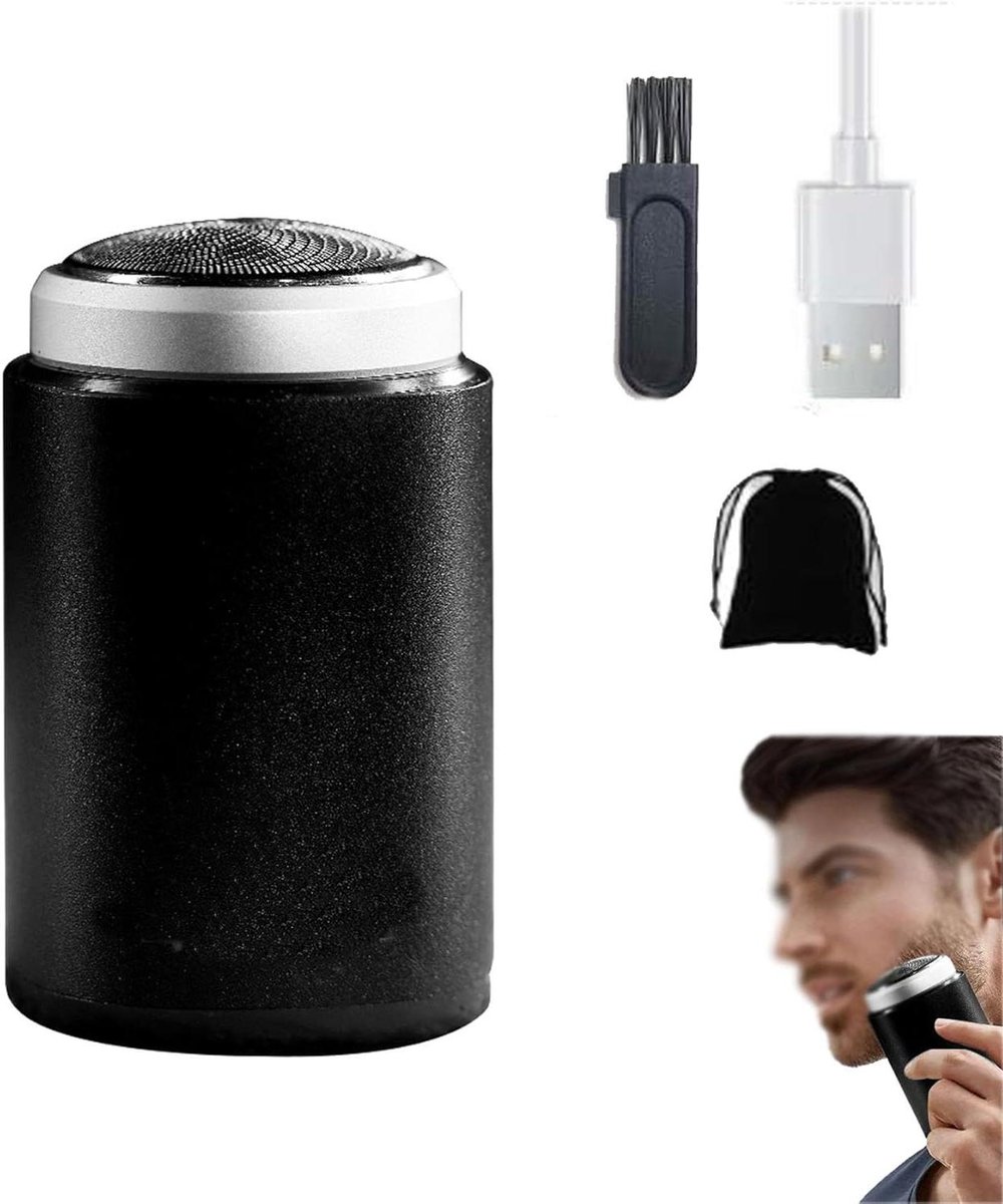 Elektrisch Scheerapparaat - Mini Scheerapparaat - Glad Scheren - Waterproof Reiniging - Compact Formaat - Zwart