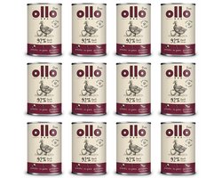 Ollo Pure - Natvoer voor Honden - Eend met Appel - 12x850g