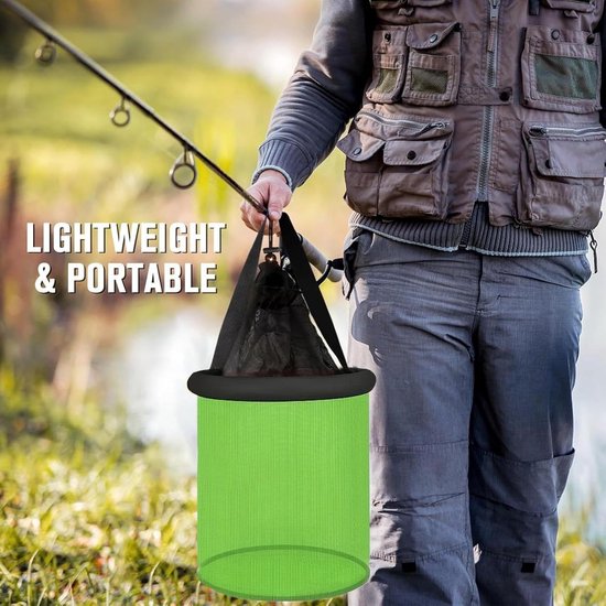 Opvouwbaar Visnet - Draagbare Vishengel - Levend Vangsten Opslag - Grote Capaciteit Mand - 42 x 34 x 34 cm — afbeelding 3