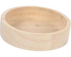 Voerbak voor Dieren - Eetbak Hout - Voeren Kleine Huisdieren - Gladde Afwerking - 8x8x2 cm - Natuurlijk Hout