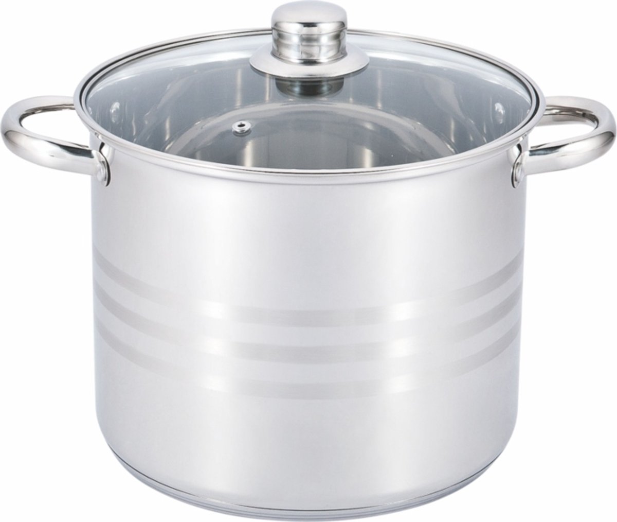 RVS Kookpan met Glazen Deksel - 5,3L - Inductie & Gas