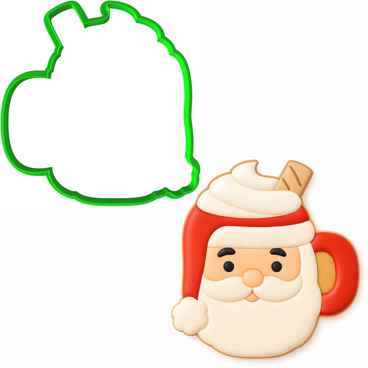 Kerstkoekjesvorm - Mok Sinterklaas 10cm - PETG Plastic