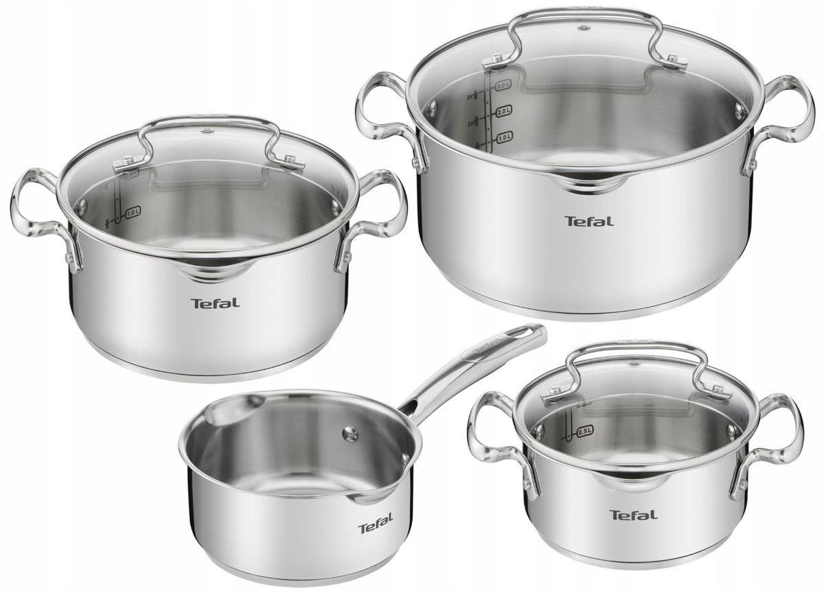 Tefal Duetto+ Pannenset RVS 7 Delen met Deksel