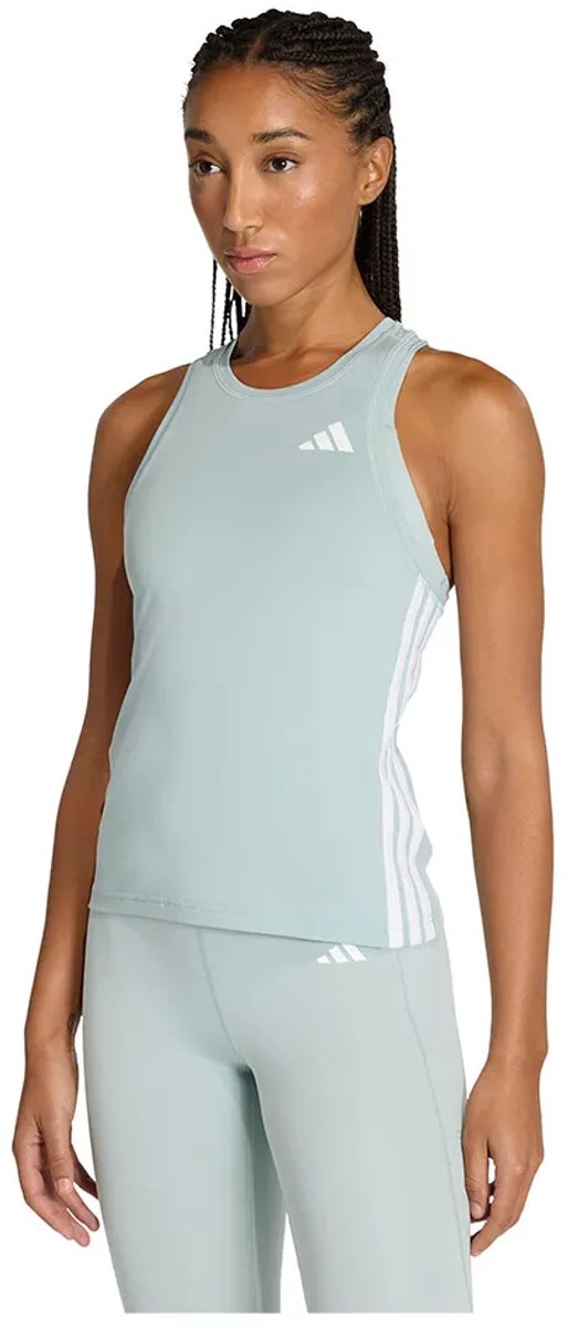 Adidas Train Essentials 3 Stripes Workout Mouwloos T-shirt Vrouw Wit